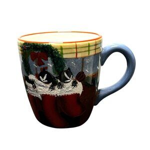 Sakura Cat Friends‎ Christmas Mug Fiddlestix Earthware Oneida 16 oz